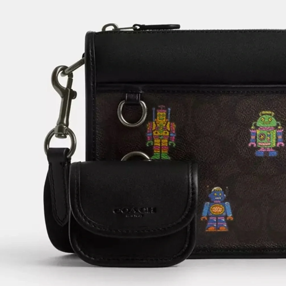 Cosmic Coach Heritage Convertible Crossbody In Signature Canvas With Robot Print
